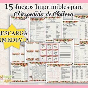 15 juegos para despedida de soltera vintage para imprimir PDF