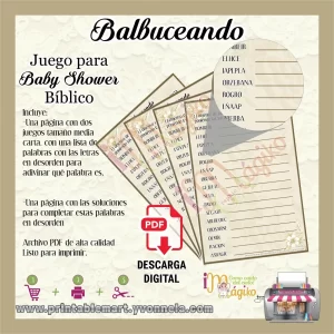 Juegos para Baby Shower Balbuceando