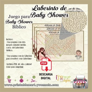 Laberinto Baby Shower Baby Shower Bíblico