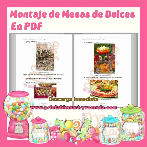 Como hacer una mesa de dulces PDF Descarga Inmediata iMagiko Printablemart