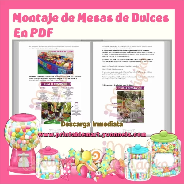 Como hacer una mesa de dulces PDF Descarga Inmediata iMagiko Printablemart