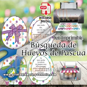 Búsqueda de Huevos de Pascua Kit Imprimible