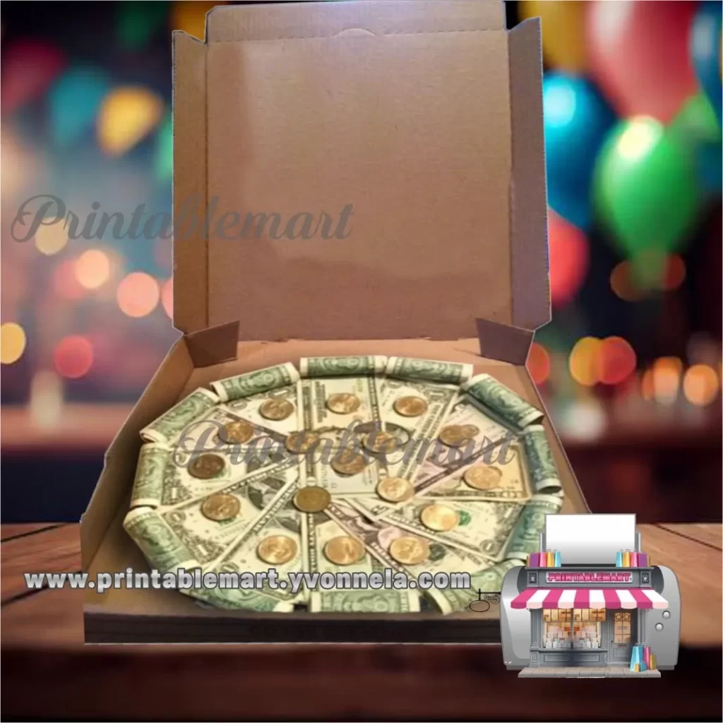 Pizza de Dinero para Regalar Dinero de Forma Creativa, Original y Elegante