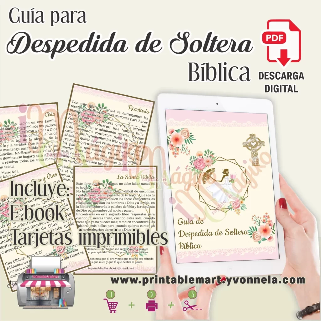 Guía para Despedida de Soltera Bíblica Descargable imprimible Printablemart Imagiko