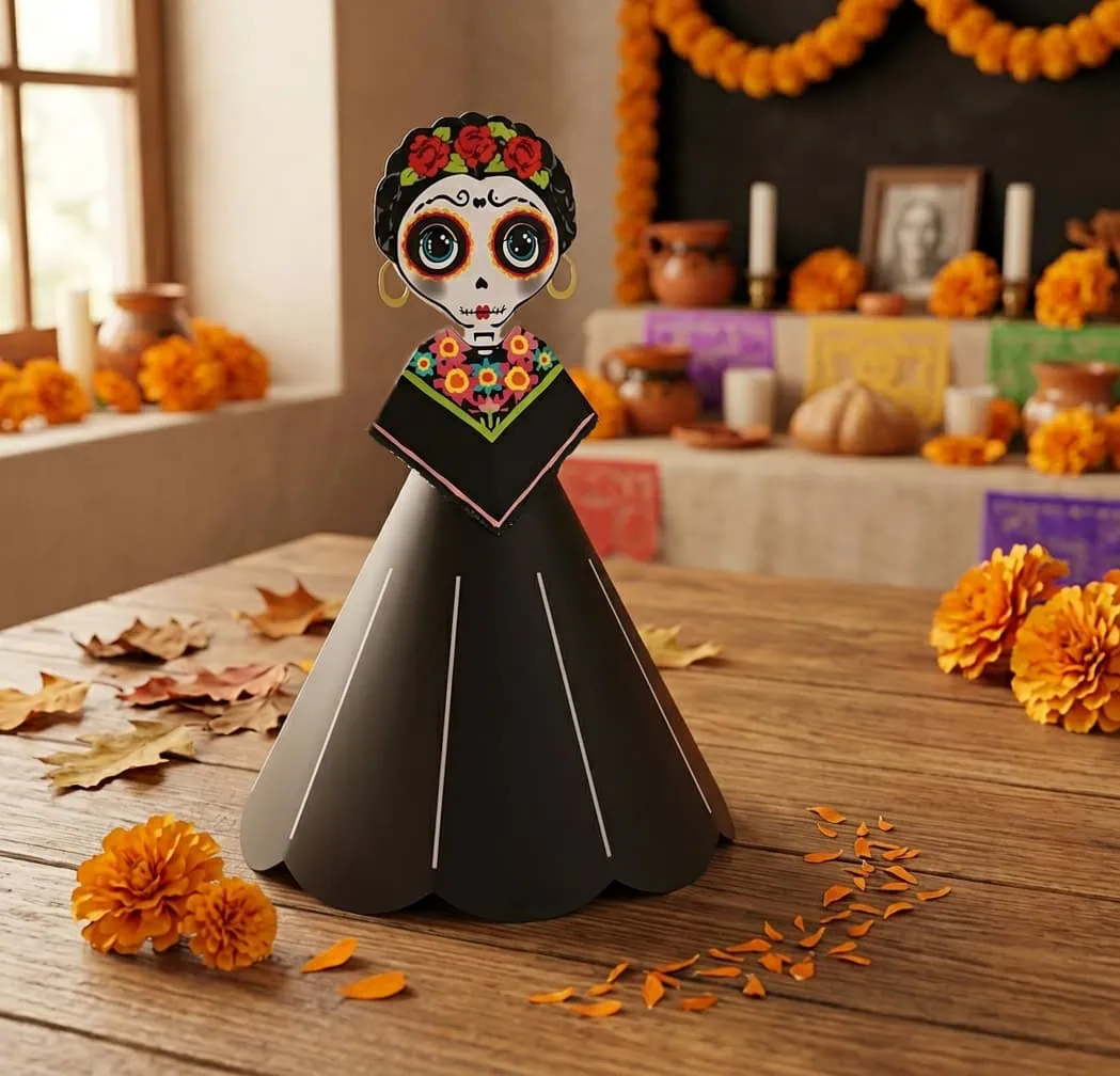 Catrina Imprimible 3D – Adorno Tradicional para Altar de Muertos